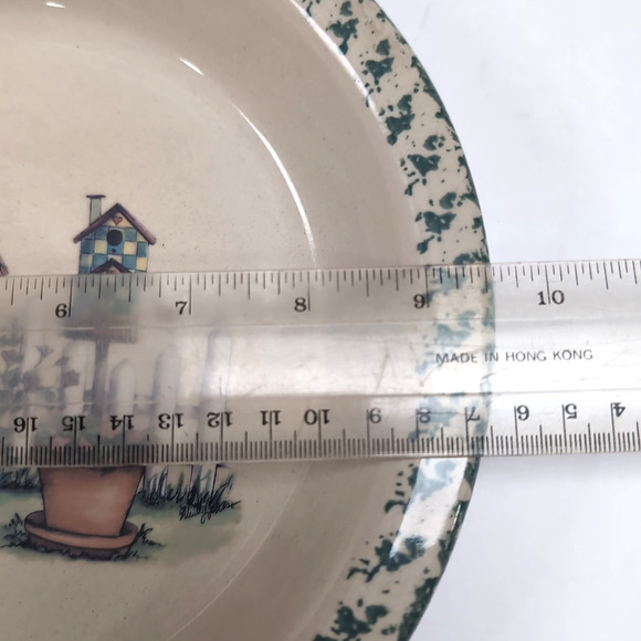 VTG 2000 Marshall Pottery Texas Pie Plate Hand Turned Ceramic Rustic Farmhouse - Picture 7 of 7